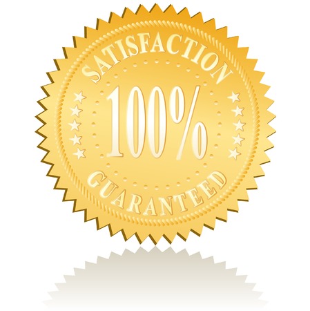 vector golden label for satisfactionのイラスト素材