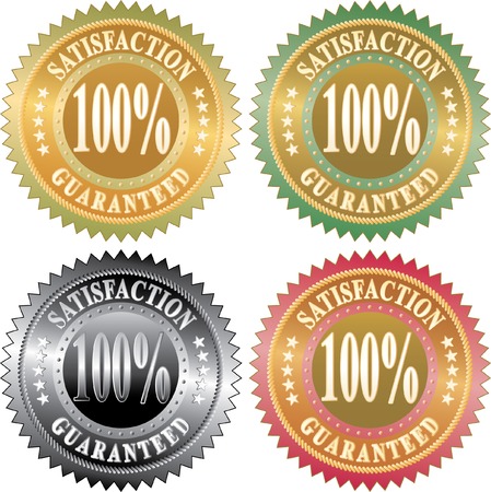 vector labels for satisfaction guaranteedのイラスト素材