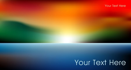 abstract vector sunset landscapeのイラスト素材