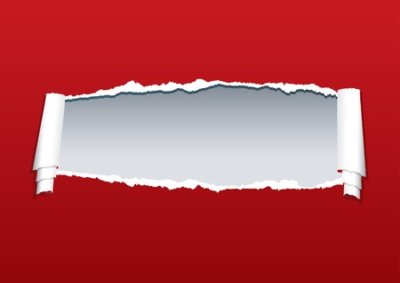  ripped paper with gray background in separate layer のイラスト素材