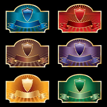  labels for various products like food and beveragesのイラスト素材