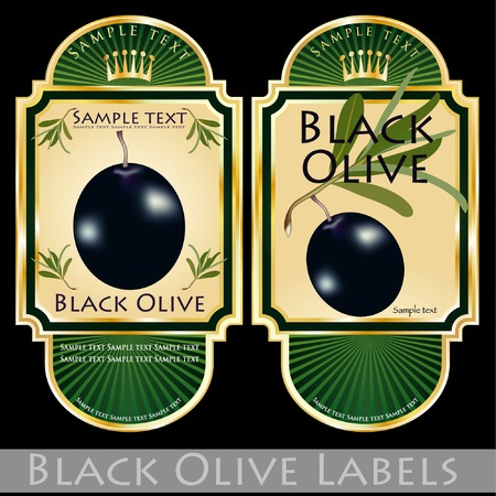 labels for olive productsのイラスト素材