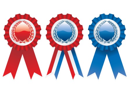 three   blank patriotic ribbonsのイラスト素材