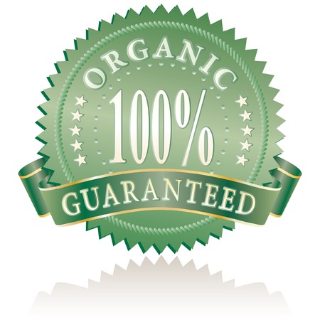 green  medallion for organic productsのイラスト素材