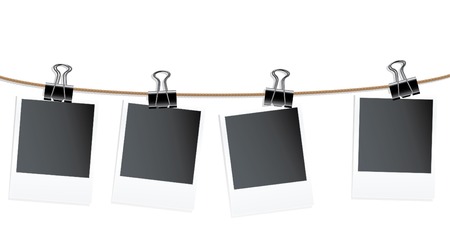  photos on cableのイラスト素材
