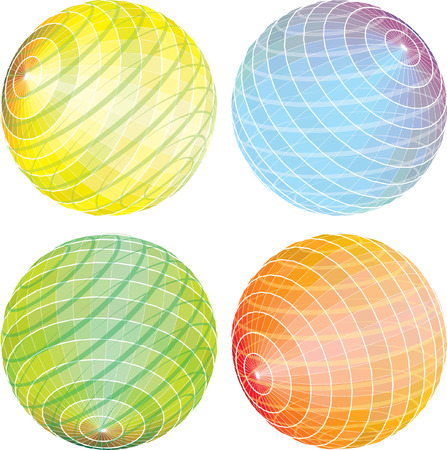   abstract spheres in rotation のイラスト素材