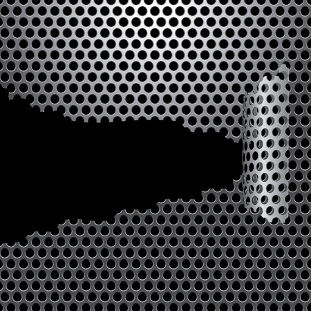  background with damaged perforated metal plateのイラスト素材