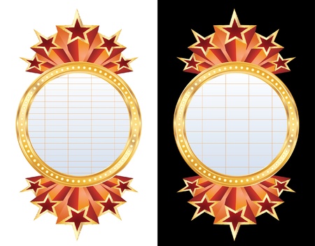 two vector blank circle billboardsのイラスト素材