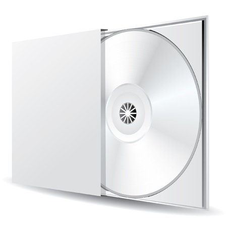 vector blank CD or DVD disc in the boxのイラスト素材