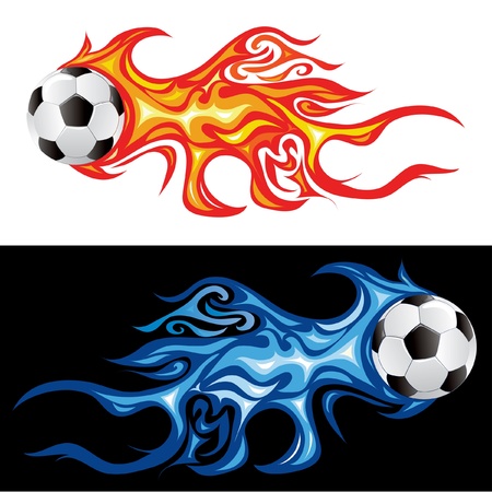 vector illustration of the soccer fireball vector illustration of the soccer fireball