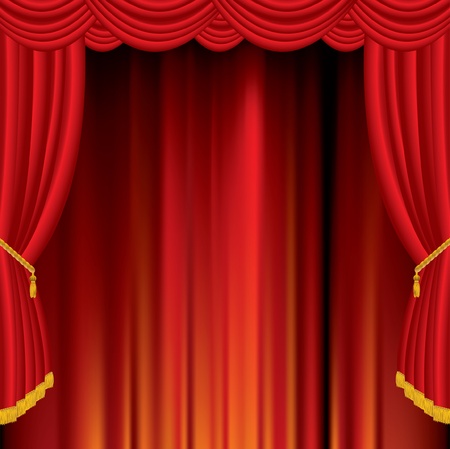 vector empty red stageのイラスト素材