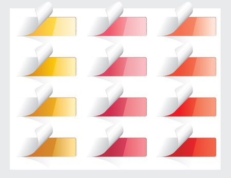 set of vector perforated backgrounds in twelve different colorsのイラスト素材