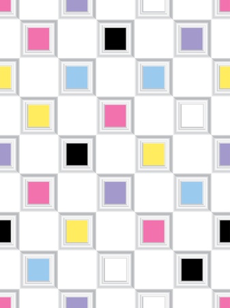 seamless white frames with colors in separate layer