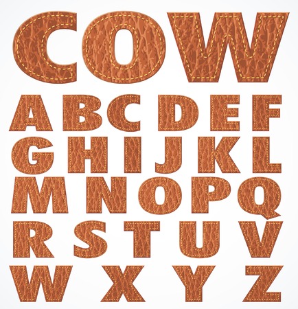 vector illustration of the leather alphabetのイラスト素材