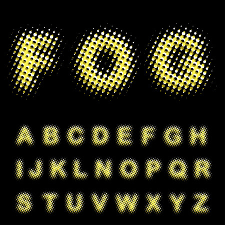 dotted alphabetのイラスト素材