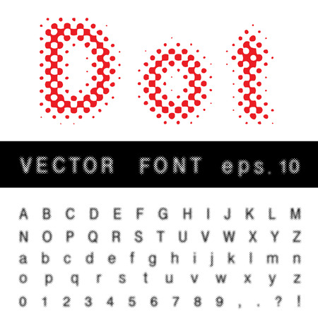 original dotted raster vector alphabetのイラスト素材