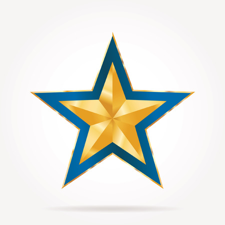 blue golden starのイラスト素材