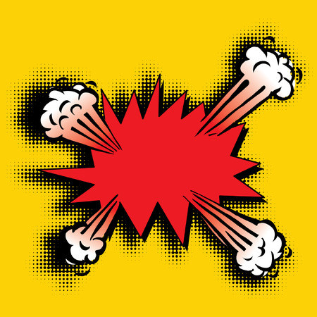 vector cartoon pop art explosionのイラスト素材