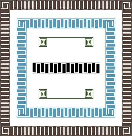 vector meander framesのイラスト素材