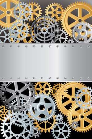 vector layout with gearsのイラスト素材