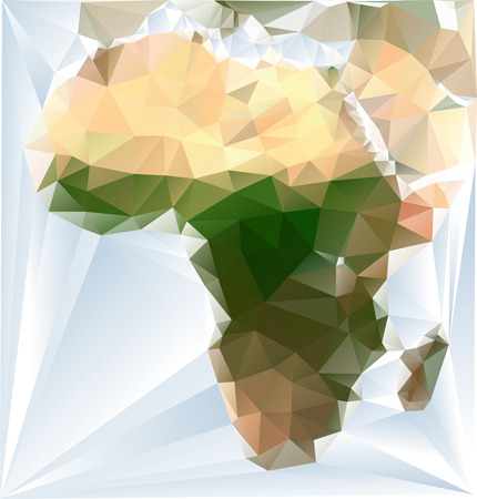 vector abstract polygonal map of Africaのイラスト素材