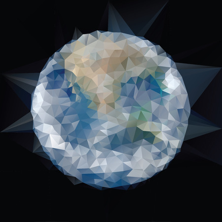vector low poly globeのイラスト素材