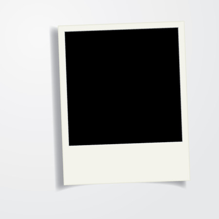 vintage blank photo frame with shadowのイラスト素材