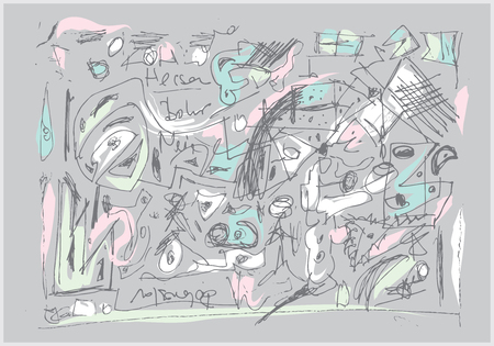 abstract hand drawn illustrationのイラスト素材