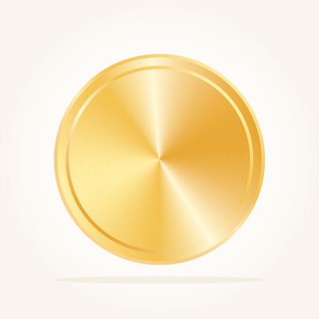 vector blank gold medal, champions medallionのイラスト素材