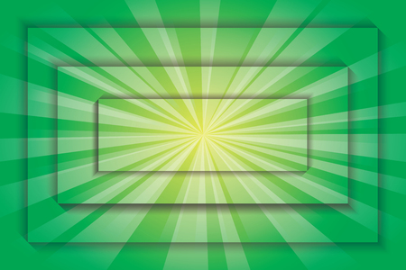 abstract geometric composition in green colors, cover vector design, editable and layeredのイラスト素材
