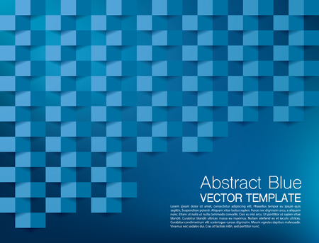 Square abstract blue texture, 3d vector background.のイラスト素材