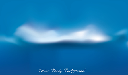 Abstract blurry gradient mesh background like cloudy sky in bright blue colors. Colorful smooth soft banner template. Creative vibrant vector illustrationのイラスト素材