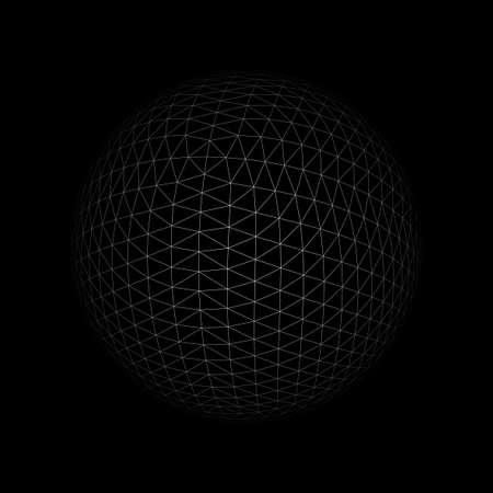 geometric sphere grid, vector illustrationのイラスト素材