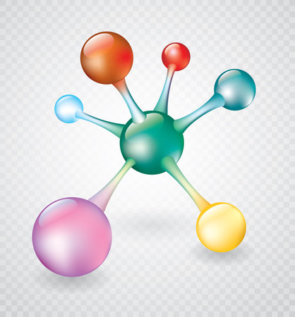 vector abstract illustration of moleculeのイラスト素材