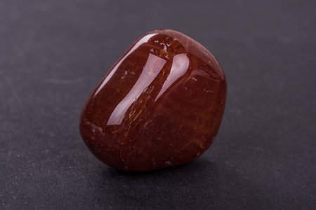 Cornelian geode on black backgroundの写真素材
