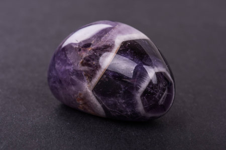 Amethyst geode on black backgroundの写真素材