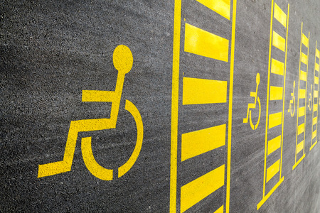 parking space for disabled personの写真素材