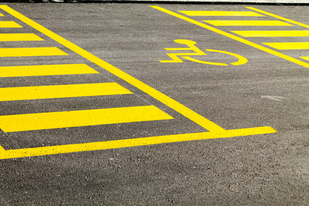 parking space for disabled personの写真素材