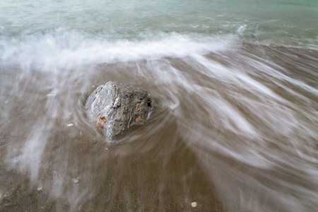 Stormy seascape scene in Croatiaの写真素材