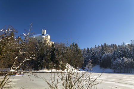 Trakoscan castle in winterのeditorial素材