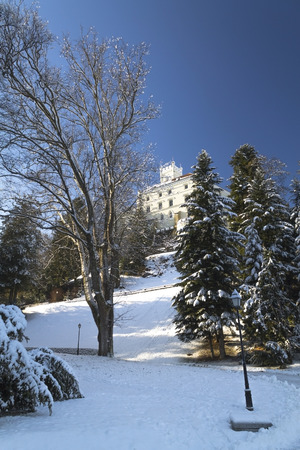 Trakoscan castle in winterのeditorial素材