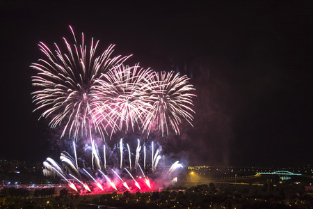 Festival of fireworks in Zagreb that lasts for three daysの写真素材