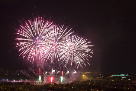 Festival of fireworks in Zagreb that lasts for three daysの写真素材