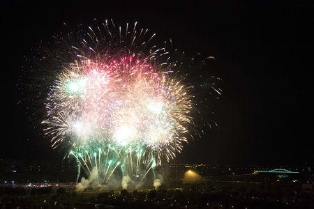 Festival of fireworks in Zagreb that lasts for three daysの写真素材
