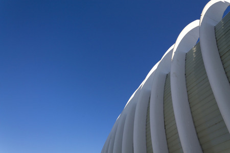 Out side walls of sports arena in Zagreb,Croatiaのeditorial素材
