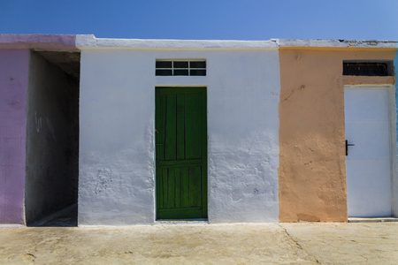 Vintage beach cabin in Croatiaの写真素材