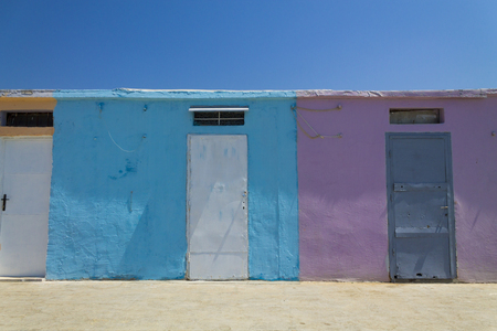 Vintage beach cabin in Croatiaの写真素材