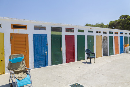 Vintage beach cabin in Croatiaの写真素材