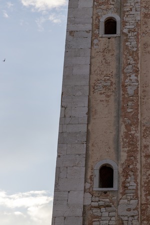 Cathedral os St.Euphemia in Rovinj on a sunny dayの写真素材