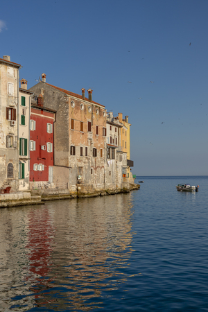 Rovinj town in Croatia on a sunny dayの写真素材